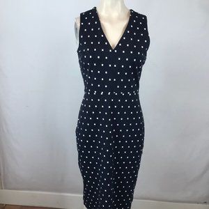 BANANA REPUBLIC - WOMEN'S 6 - NAVY SLEEVELESS V NECK  RAYON BLEND DRESS
